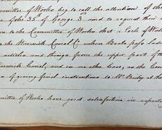DSC01028a Extract from the minutes of the Stratford Canal company in 1816 regarding the 