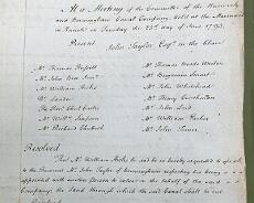 DSC00810a Minutes of the first meeting of the canal company on 25th June 1793