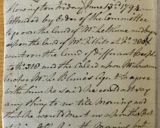 DSC00948a Extract from the land valuer's notebook recording dealings with Robert LeBlanc who owned land in Rowington and was playing hard to get in spite of being a...