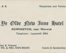20131117_0010 Business Card from the New Inn before it was renamed Tom O'the Wood