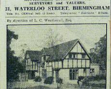 P1020390 Sale details for The Manor House in 1946