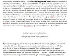 William Henry Gem will Facsimile of the will of William Henry Gem